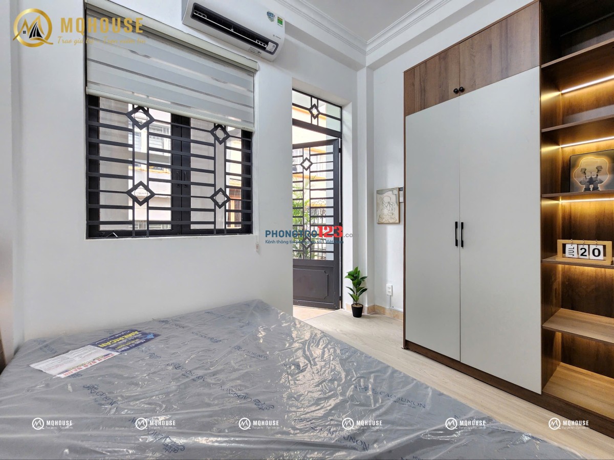 căn hộ dịch vụ full nội thất có ban công gần sân bay Tân Bình