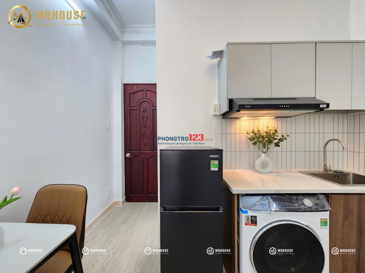 căn hộ dịch vụ full nội thất có ban công gần sân bay Tân Bình