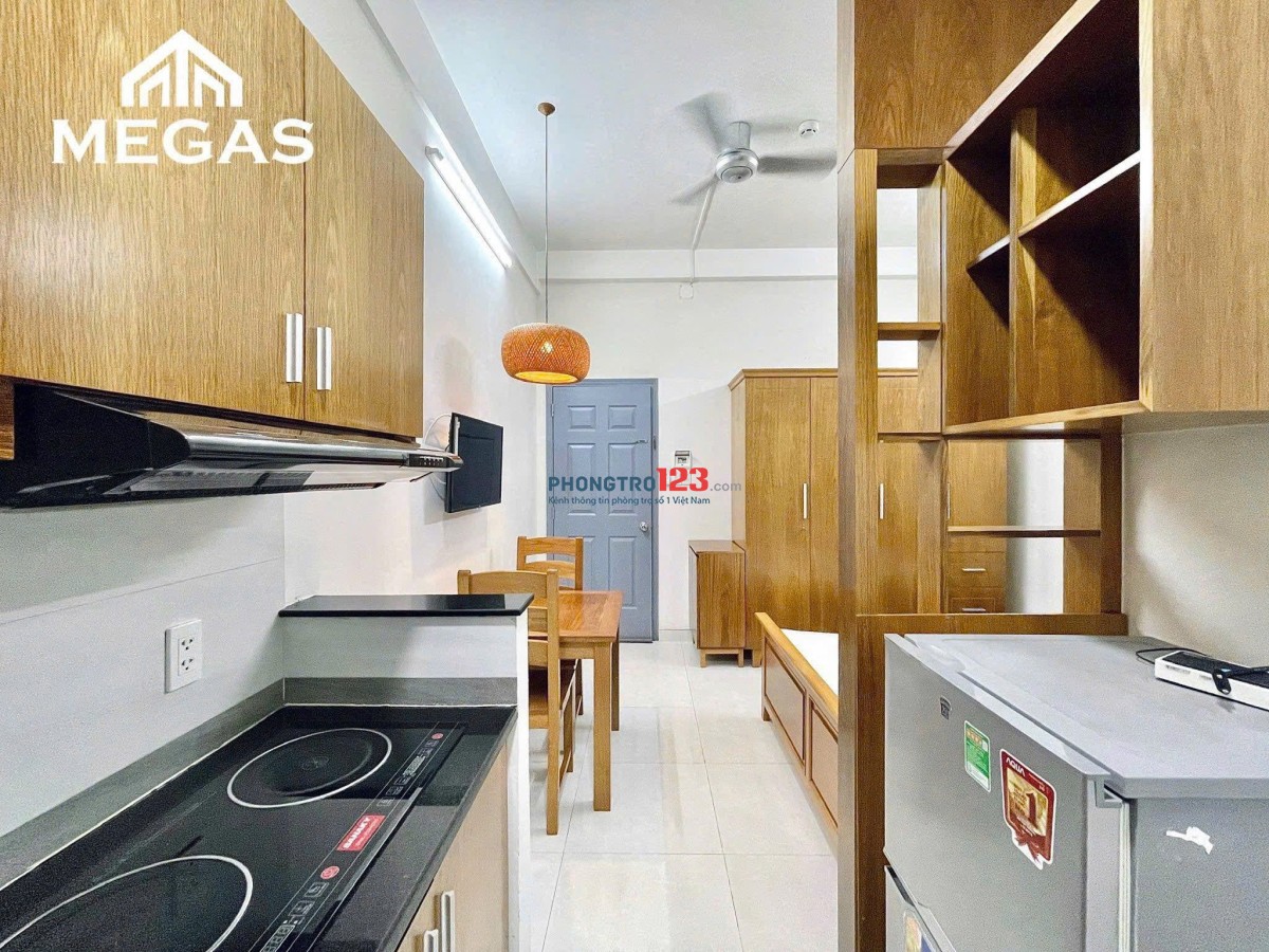 Cho thuê 1PN full nội thất, toà nhà xịn sò, thang máy gần Cv Gia Định, Tân Bình