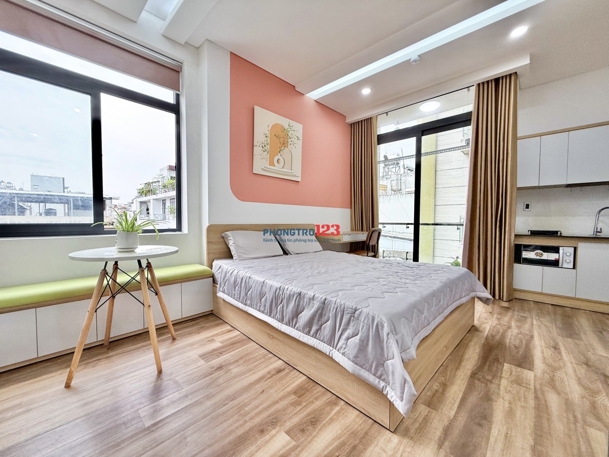 CHO THUÊ STUDIO FULL NỘI THẤT MÁY GIẶT, BAN CÔNG RIÊNG GẦN HOÀNG SA, TRƯỜNG SA