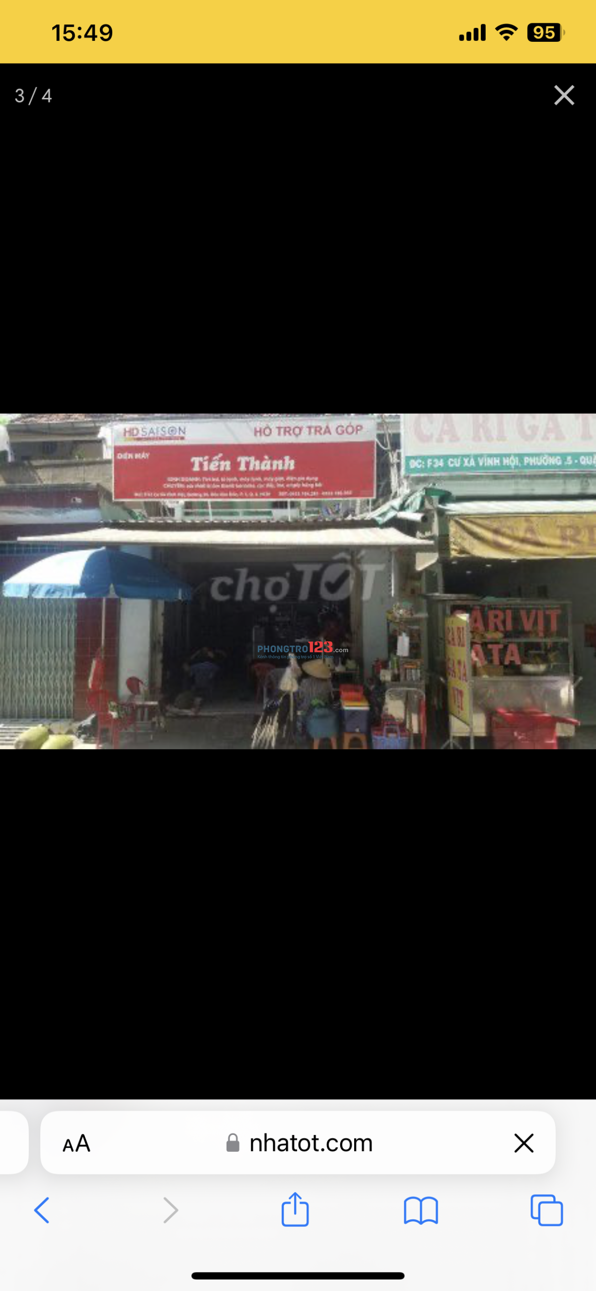 Cho thuê phòng trọ mặt tiền đường lớn Quận 4 gần Trường Đại Học Luật