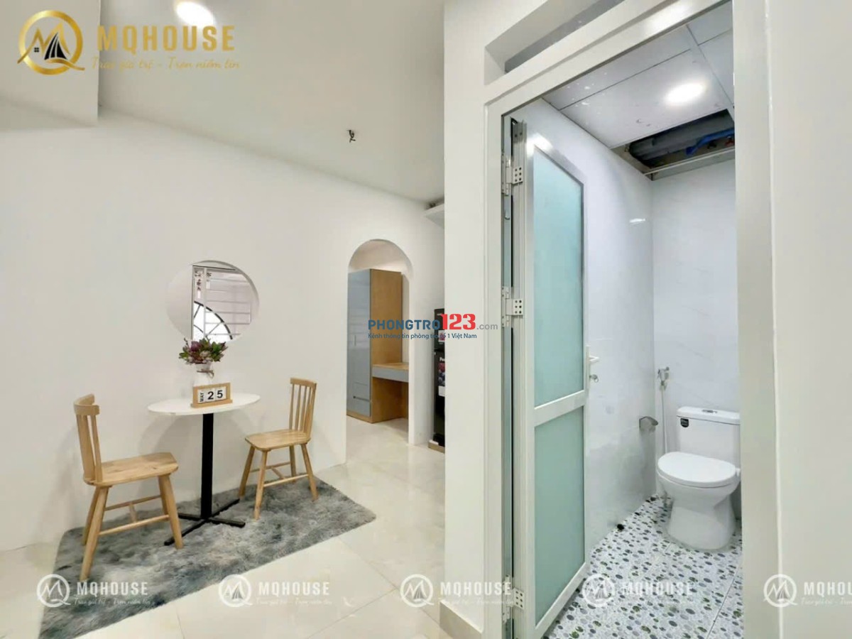 Cho thuê 1PN đầy đủ nội thất có cửa sổ lấy viê trời siêu thoáng tại quận Tân Bình