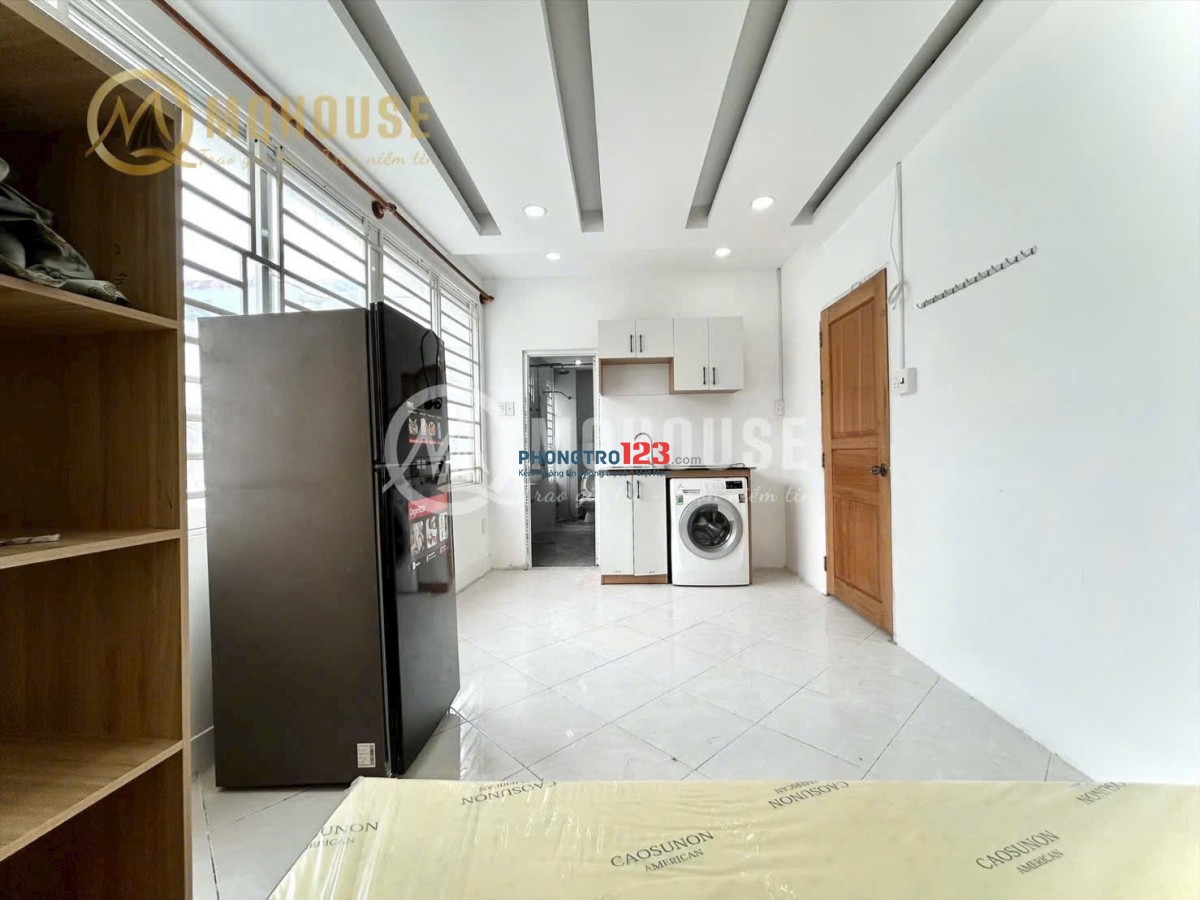 Cho Thuê Phòng Mới_Full nội thất, Máy giặt riêng có cửa sổ trời_Bình Thạnh gần Chợ Bà Chiểu, giáp Q1