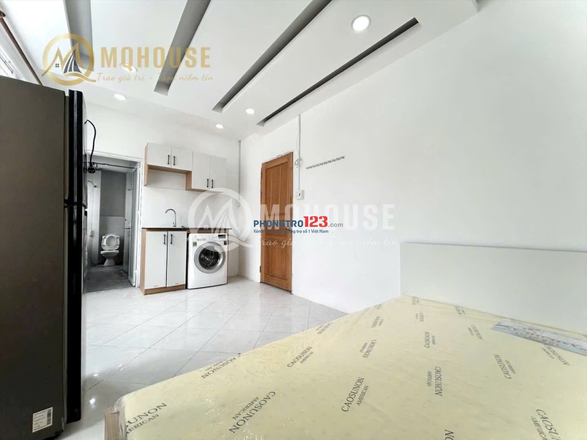 Cho Thuê Phòng Mới_Full nội thất, Máy giặt riêng có cửa sổ trời_Bình Thạnh gần Chợ Bà Chiểu, giáp Q1