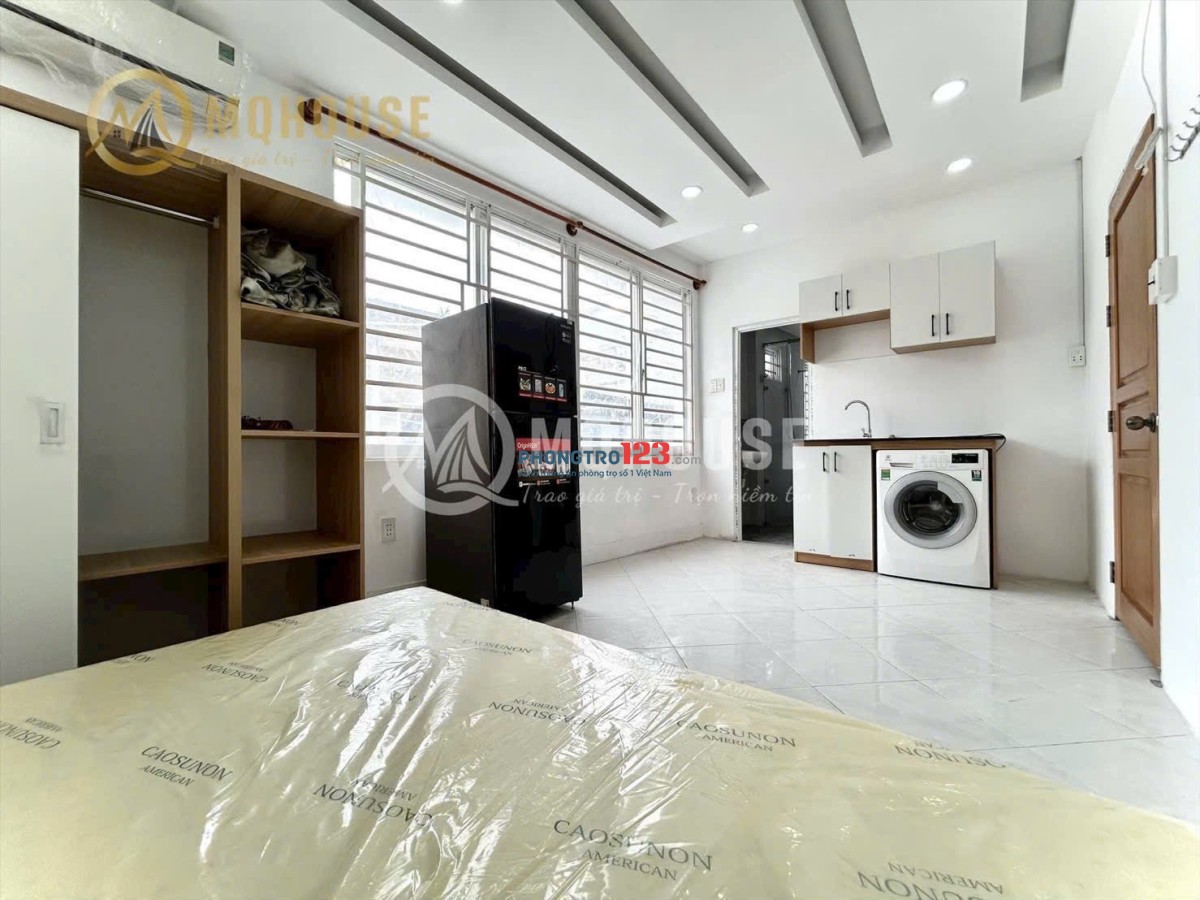 Cho Thuê Phòng Mới_Full nội thất, Máy giặt riêng có cửa sổ trời_Bình Thạnh gần Chợ Bà Chiểu, giáp Q1