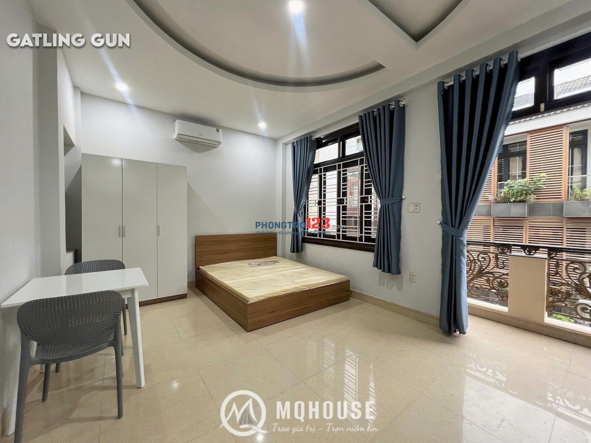 Khai trương phòng trọ quận 3, Studio tách bếp, Máy giặt riêng, Balcony/Cửa sổ. Gần cầu Công Lý