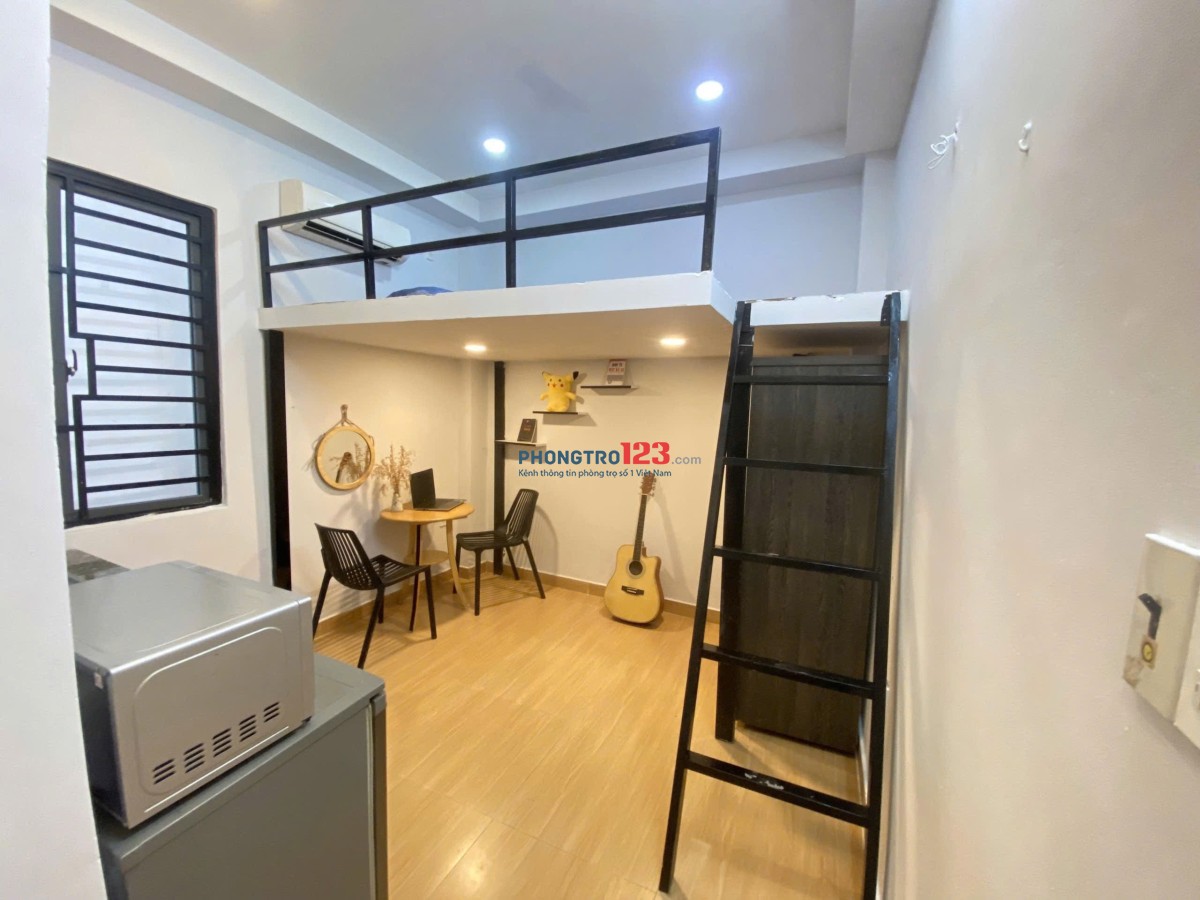 Cho Thuê Duplex 35m2 ngay Hoàng Hoa Thám – Bình Thạnh - Full Nội Thất – Gác Cao Rộng