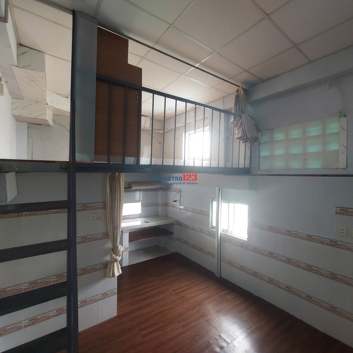 Phòng trọ 25m2 máy lạnh gần AEMALL, Bến xe miền tây, siêu thoáng an toàn PCCC (còn tin-còn phòng)