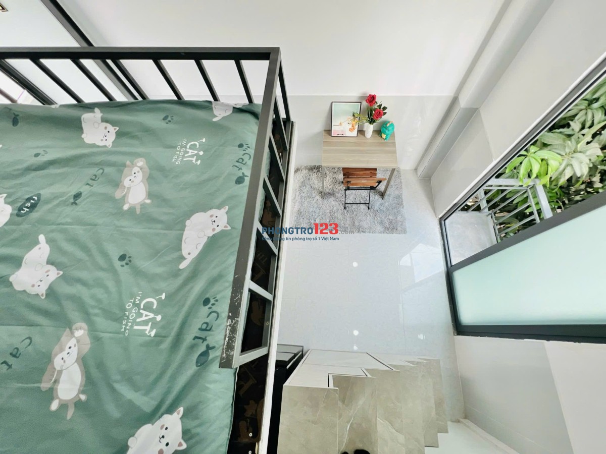 Phòng trọ có gác full nội thất có ban công ngay giữa trung trung Tân Phú gần Luỹ Bán Bích
