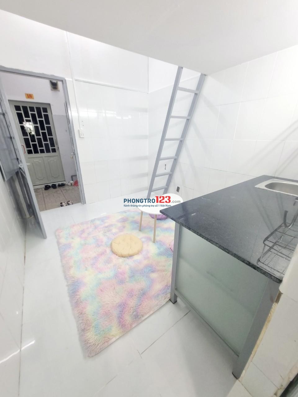 Cho thuê phòng trọ 18m2 có gác tại DQH, P6, GV, giờ giấc tự do, không chung chủ