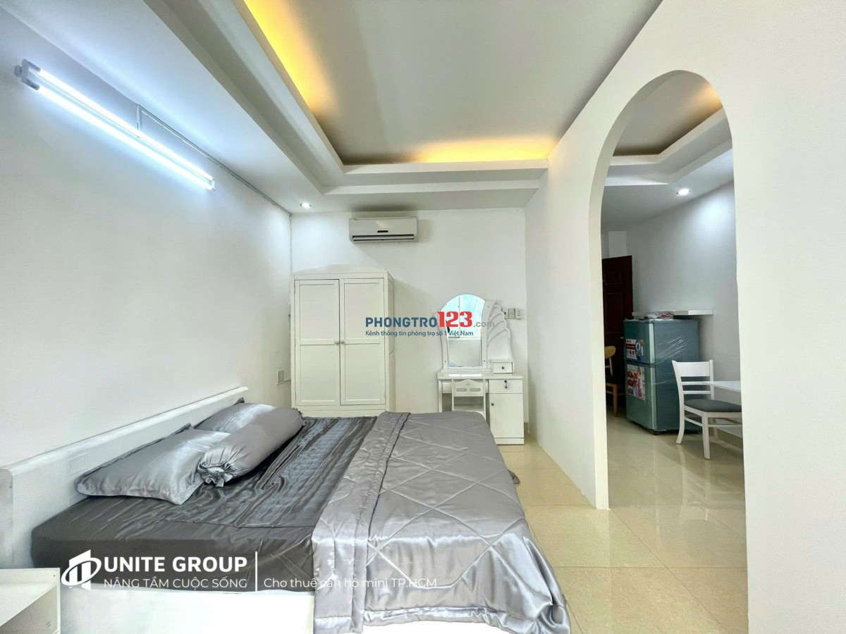 cho thuê phòng trọ quận 3, mới 100% dạng 1 phòng ngủ gần Công trường dân chủ, chợ bàn cờ (thang máy)