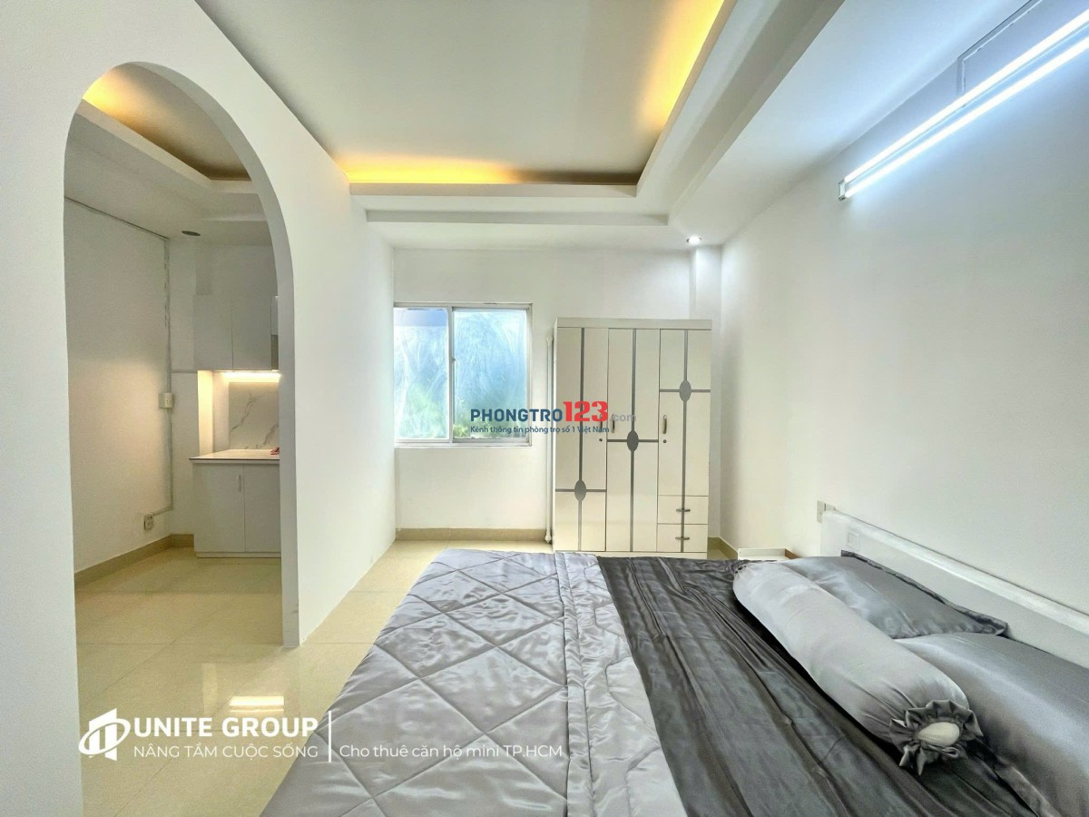 cho thuê phòng trọ quận 3, mới 100% dạng 1 phòng ngủ gần Công trường dân chủ, chợ bàn cờ (thang máy)