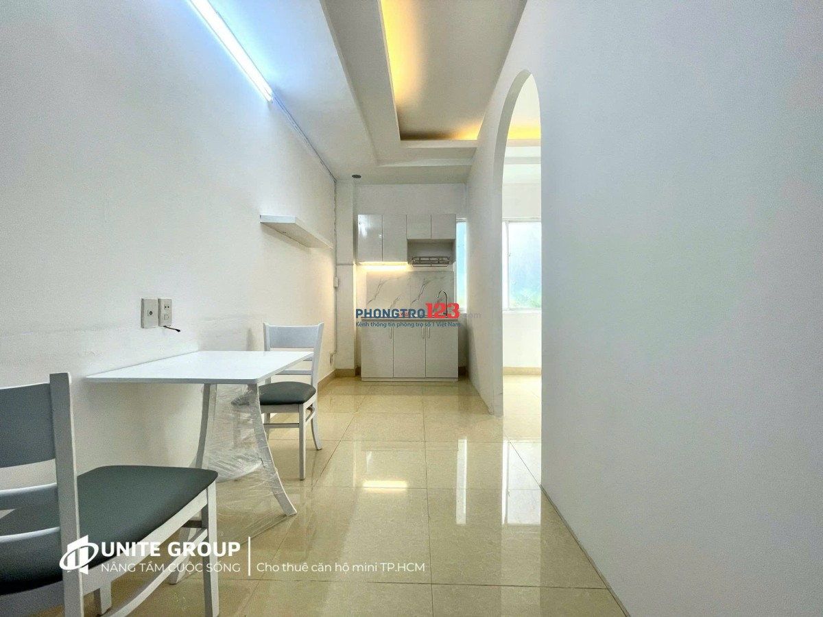cho thuê phòng trọ quận 3, mới 100% dạng 1 phòng ngủ gần Công trường dân chủ, chợ bàn cờ (thang máy)