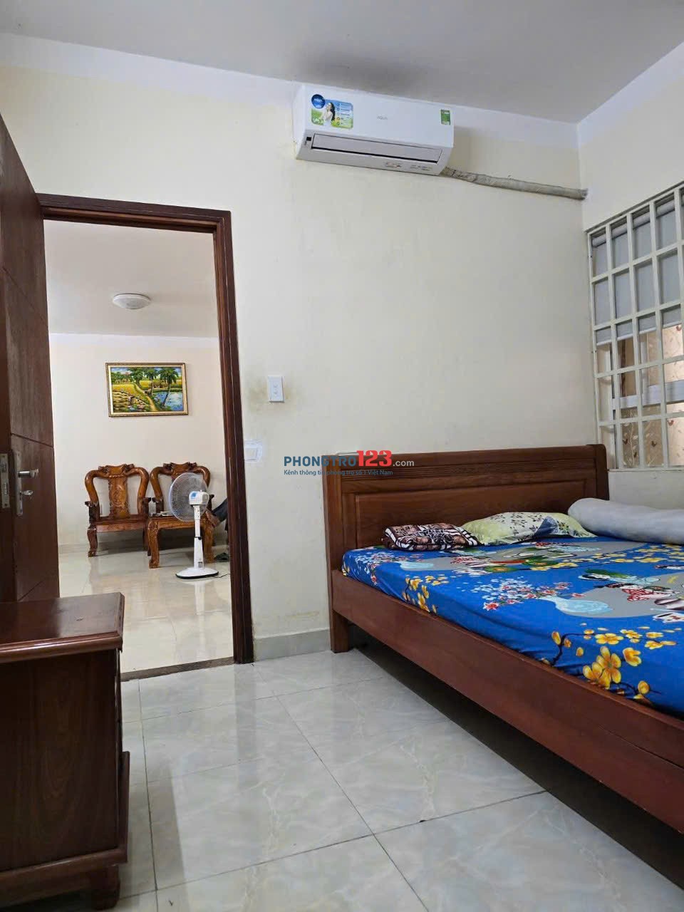 Chung cư Bàu Cát ,Tân BÌnh: 65m2, 2p ngủ, ban công, giá 7tr