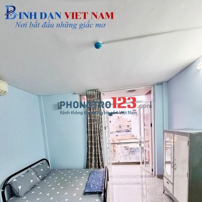 Cho thuê phòng trọ full nội thất có ban công ở mặt tiền Điện Biên Phủ, Q10