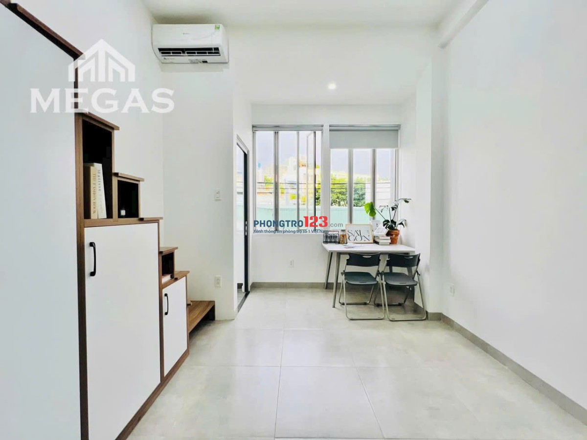 Căn hộ có gác cho thuê Ở được từ 3 - 4 người Full nội thất giá sinh viên nằm Ngay Nguyễn Thị Định