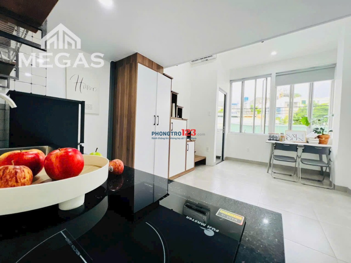 Căn hộ có gác cho thuê Ở được từ 3 - 4 người Full nội thất giá sinh viên nằm Ngay Nguyễn Thị Định