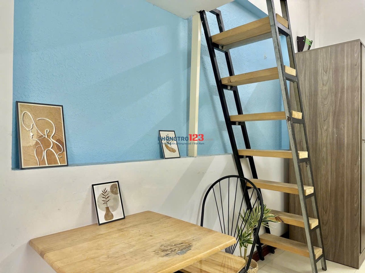 PHÒNG CÓ GÁC – CỬA SỔ THOÁNG MÁT – FULL NỘI THẤT Ở PHAN VĂN SỬU, P.13, GẦN ETWON , SÂN BAY
