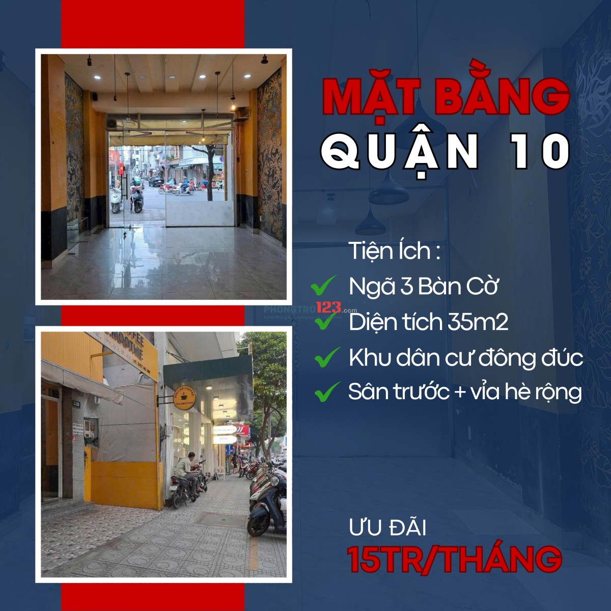  CHO THUÊ MẶT BẰNG ĐẸP – VỊ TRÍ VÀNG KINH DOANH SINH LỜI 