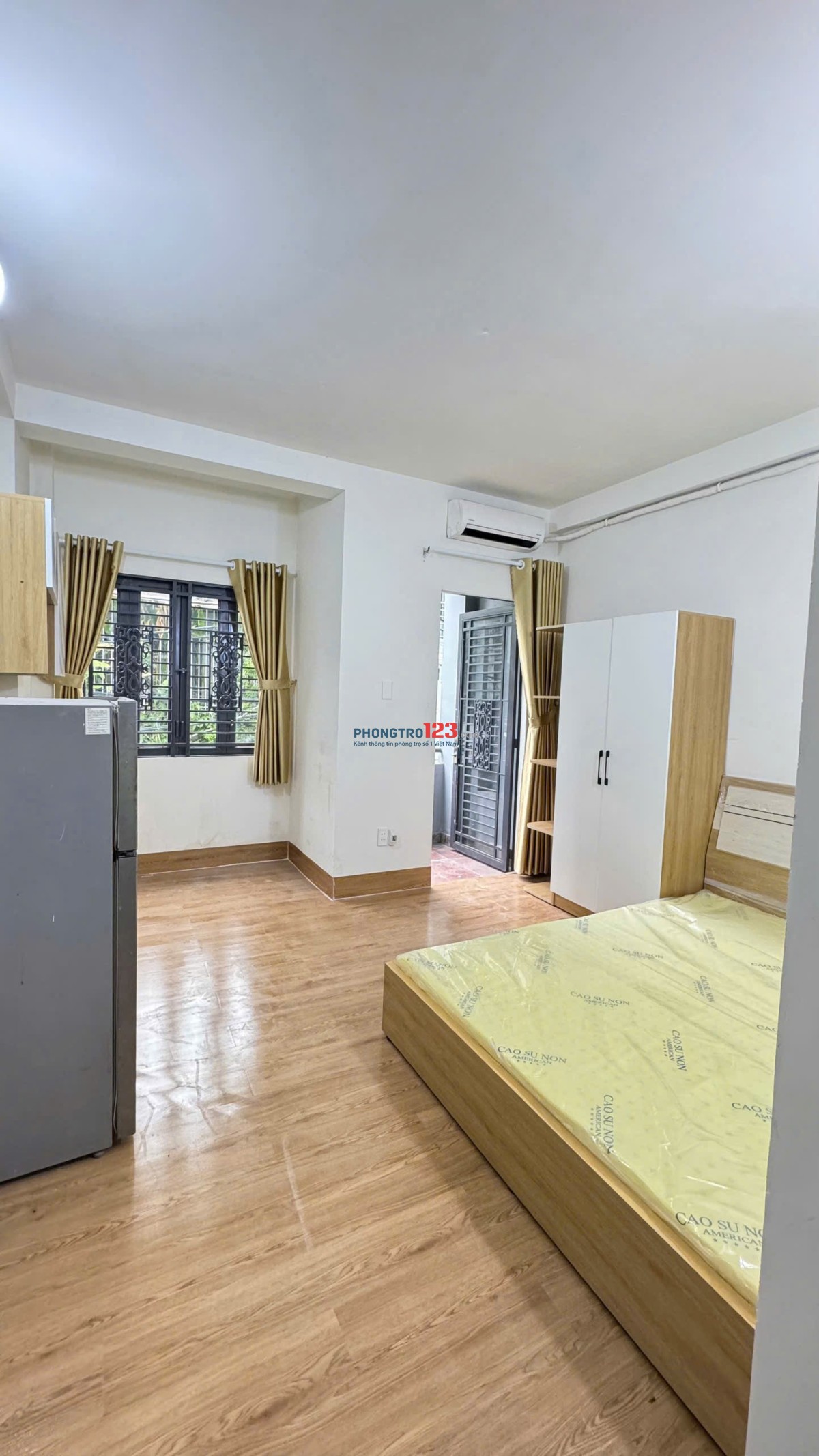 CHO THUÊ PHÒNG STUDIO BAN CÔNG — FULL NỘI THẤT — Gần Cầu Bông, Lê Văn Duyệt LH 0366197406