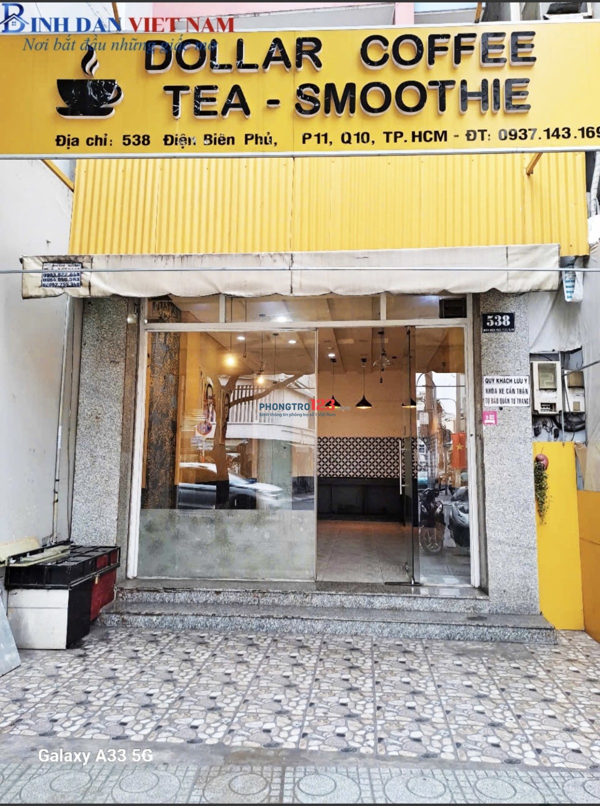 MẶT BẰNG KINH DOANH TRUNG TÂM Q.10 - MT ĐIỆN BIÊN PHỦ - 15TR 1THÁNG