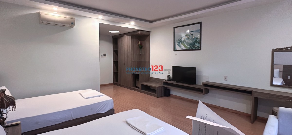 cho thuê phòng tại Hoàng Diệu, Nha Trang. Giá phòng đơn từ 3,800k và phòng đôi từ 4,3 triệu đến 4,6