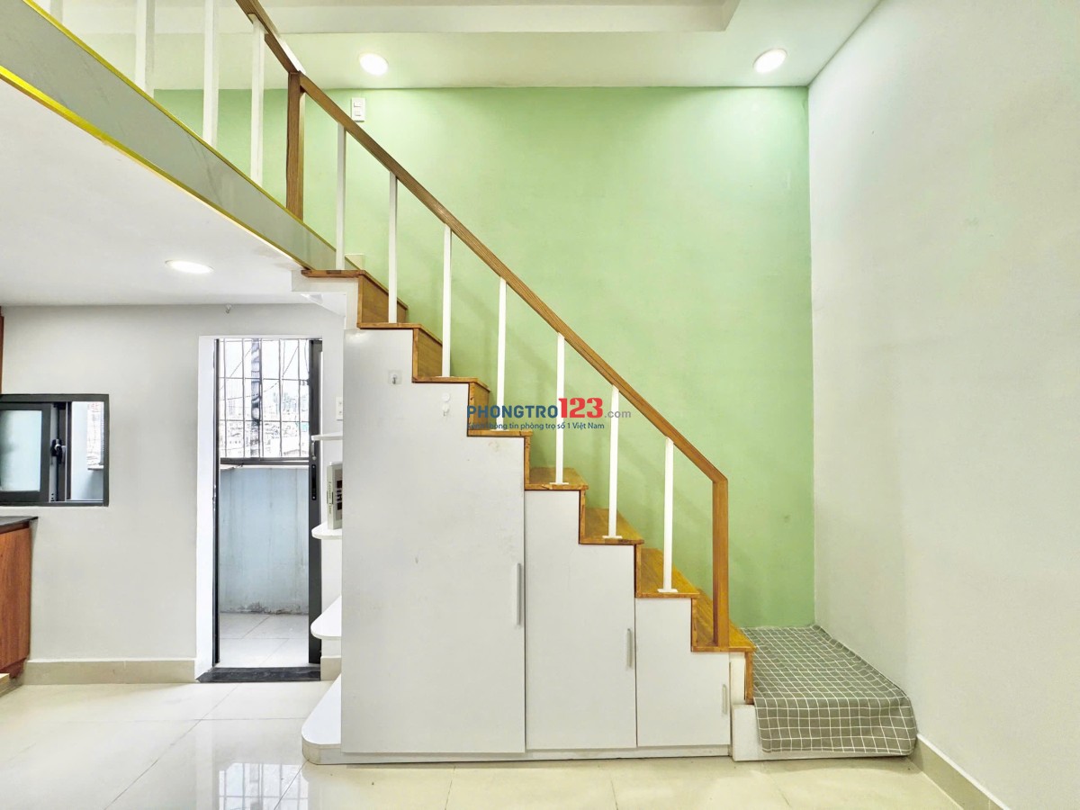 CHO THUÊ PHÒNG CÓ GÁC MỚI - FULL NỘI THẤT, BAN CONG BÌNH THẠNH GẦN NGÃ TƯ HÀNG XANH, HVCB