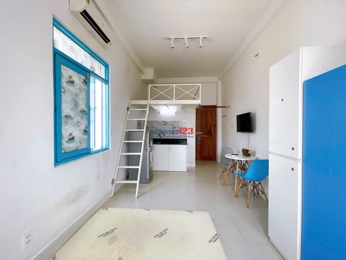 Cho Thuê Phòng Có Gác, 2 Cửa sổ lớn, Full nội thất - Bình Thạnh gần ngã tư hàng xanh, Thị Nghè, Q1