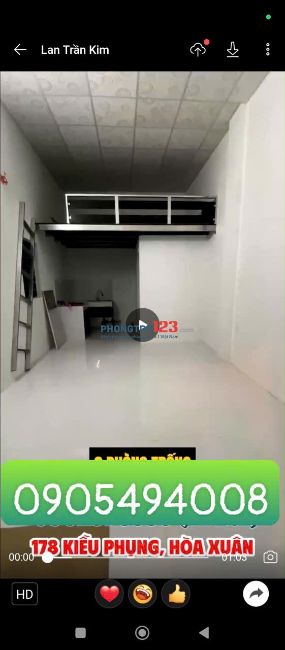 CHO THUÊ PHÒNG TRỌ SINH VIÊN GIÁ RẺ 2.5TR/THÁNG