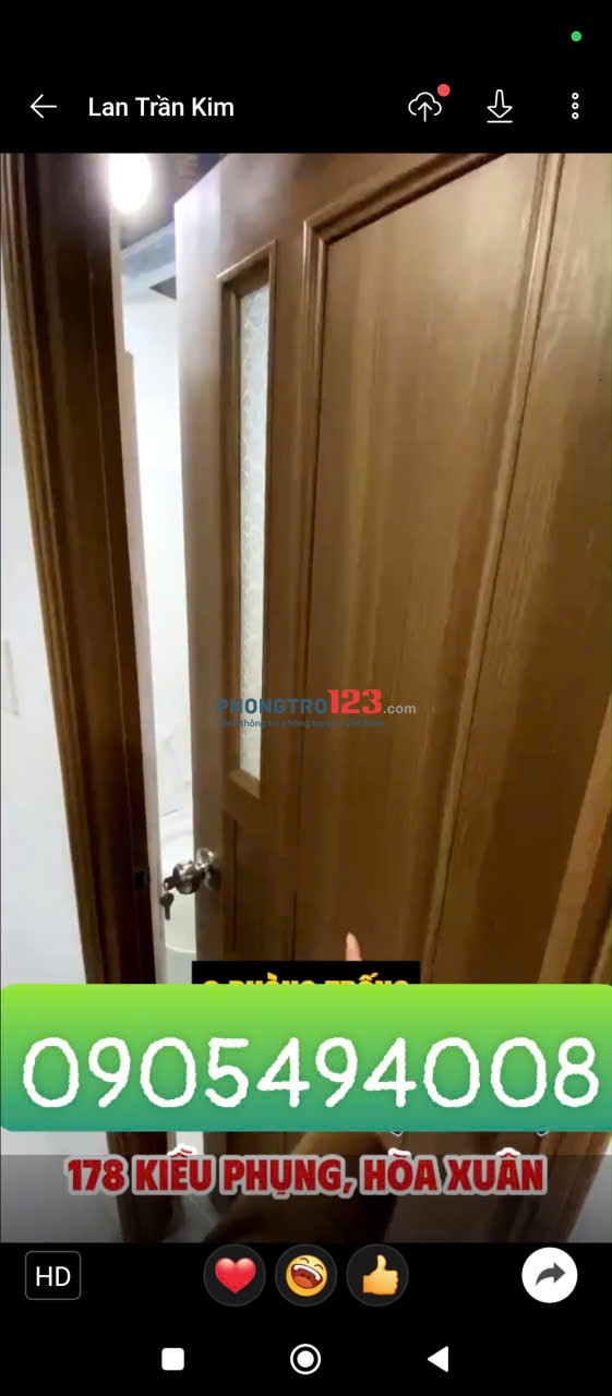 CHO THUÊ PHÒNG TRỌ SINH VIÊN GIÁ RẺ 2.5TR/THÁNG