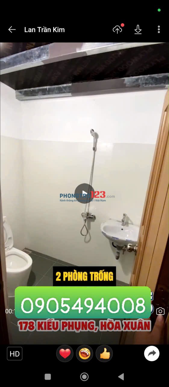 CHO THUÊ PHÒNG TRỌ SINH VIÊN GIÁ RẺ 2.5TR/THÁNG