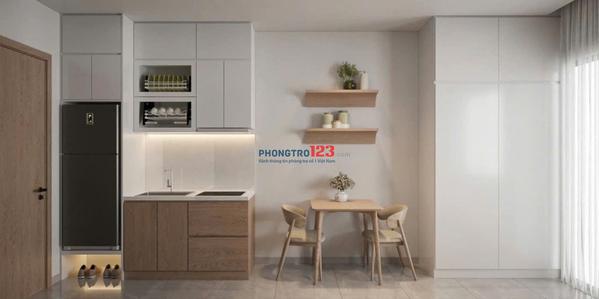 1PN vách kính ngăn – Ban Công – Full Nội Thất Gần Lotte Mart, Quận 7, Thuận Tiện Di Chuyển Q1,4