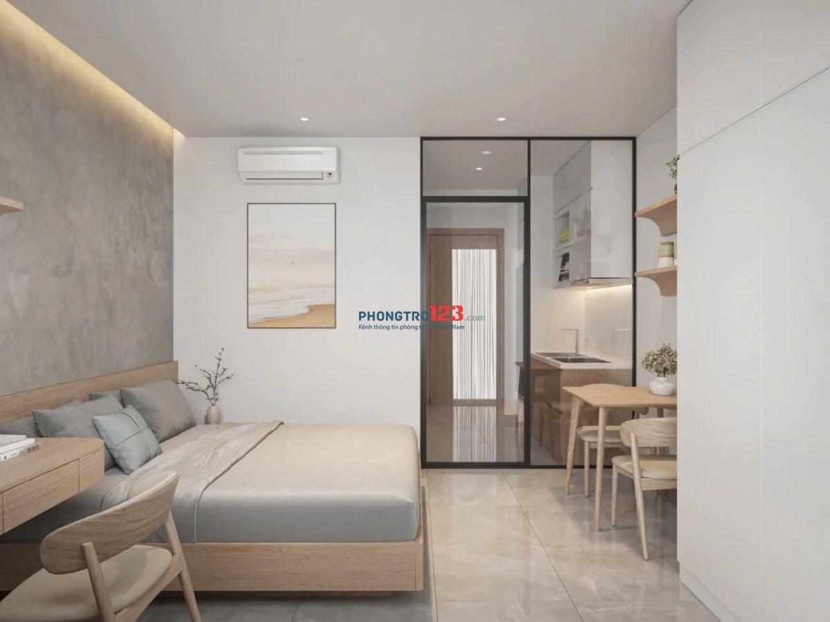 1PN vách kính ngăn – Ban Công – Full Nội Thất Gần Lotte Mart, Quận 7, Thuận Tiện Di Chuyển Q1,4