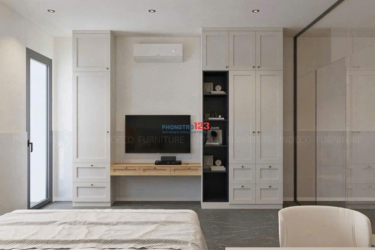 1PN vách kính ngăn – Ban Công – Full Nội Thất Gần Lotte Mart, Quận 7, Thuận Tiện Di Chuyển Q1,4