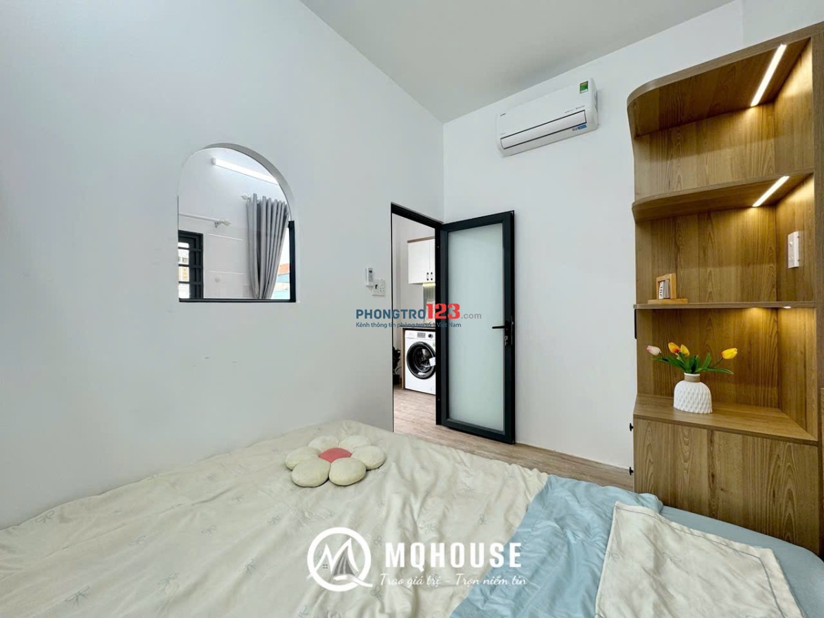 Cho Thuê Căn Hộ 1 Phòng Ngủ Siêu Rộng – Ban Công Thoáng, Full Nội Thất, Máy Giặt Riêng – Gần Hồ Kỳ H