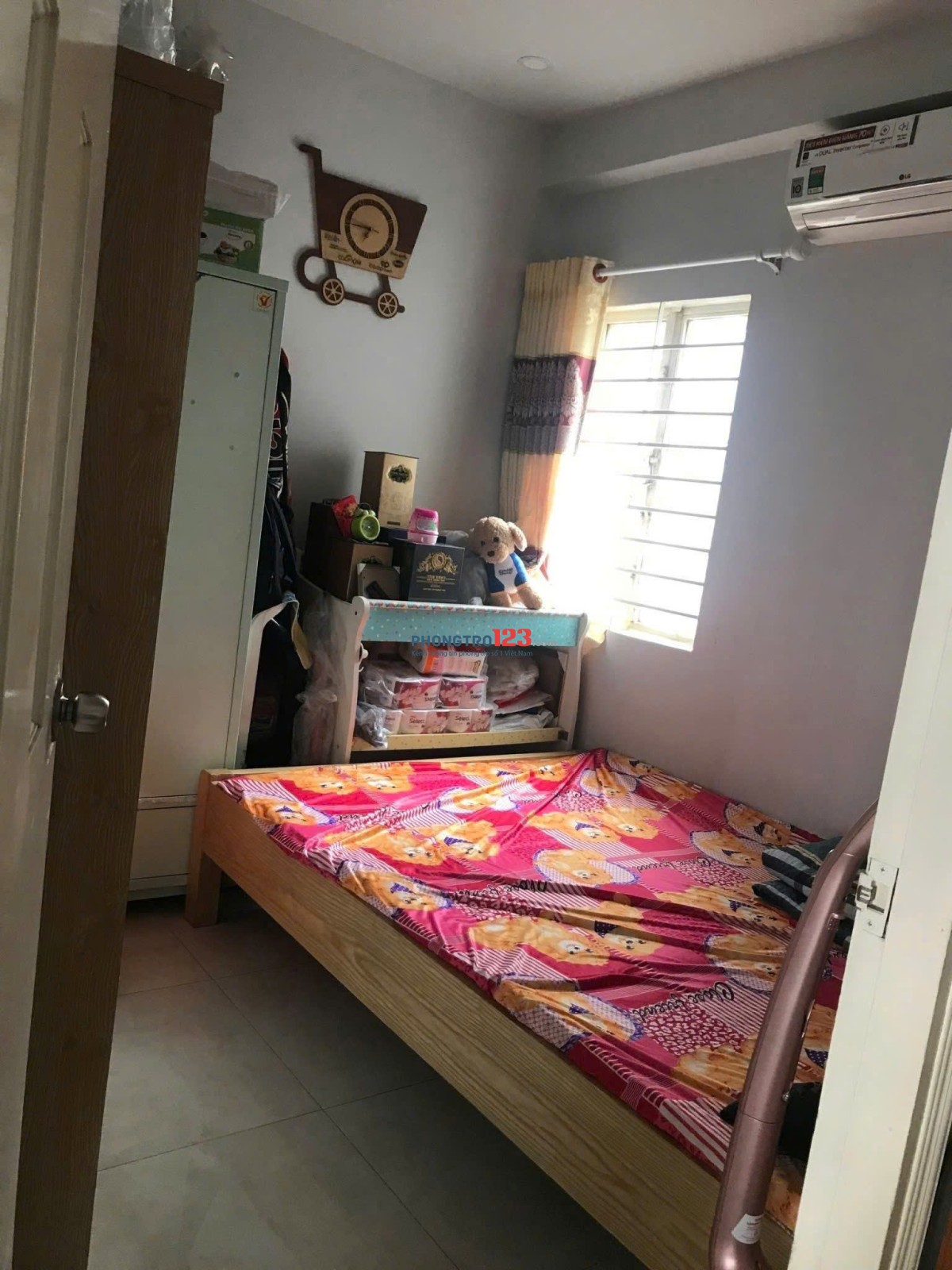 C/c Kỳ Đồng, Lầu 2, Trương Định, P9, Q3, 70m2, 2PN, Nội thất, 9tr5/tháng.