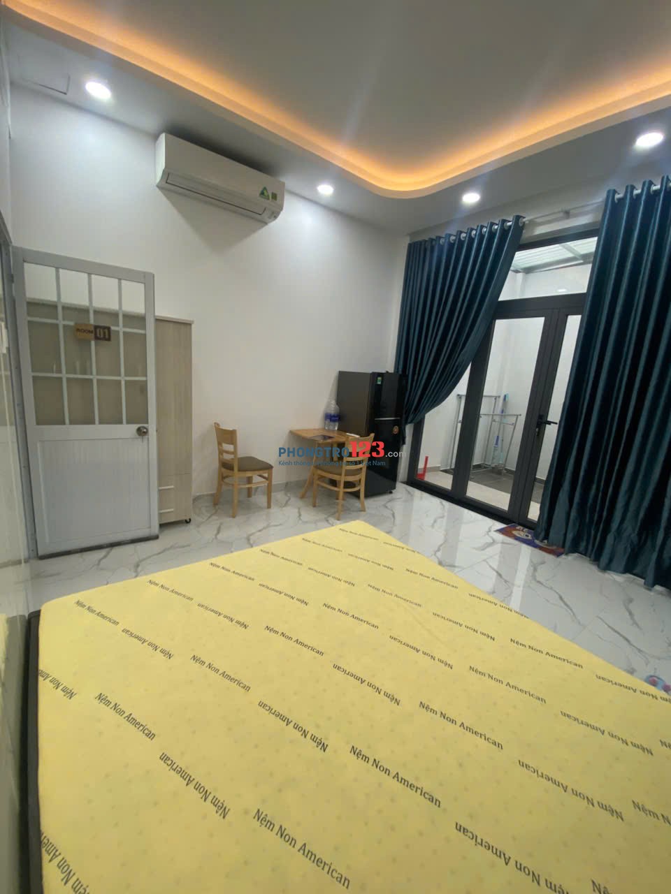 cho thuê phòng studio tách bếp nhà mới nhận thú cưng ra vào vân tay