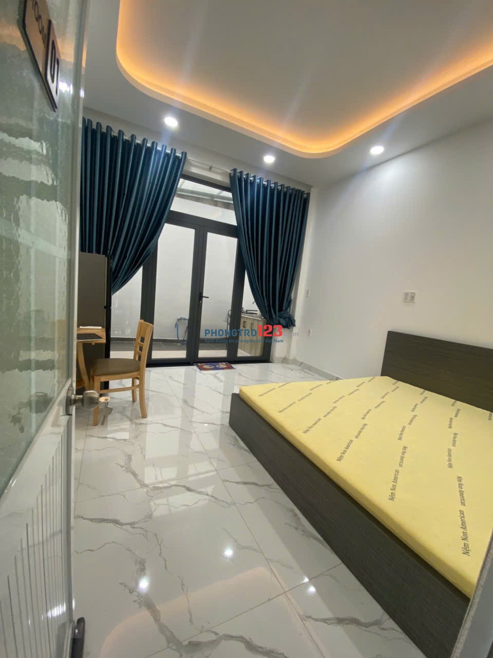 cho thuê phòng studio tách bếp nhà mới nhận thú cưng ra vào vân tay