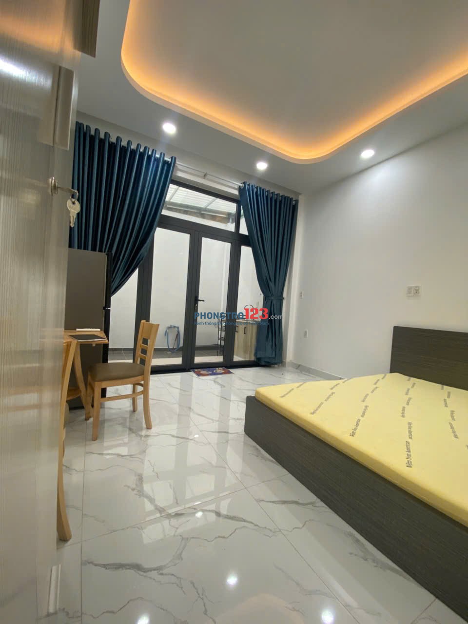 cho thuê phòng studio tách bếp nhà mới nhận thú cưng ra vào vân tay
