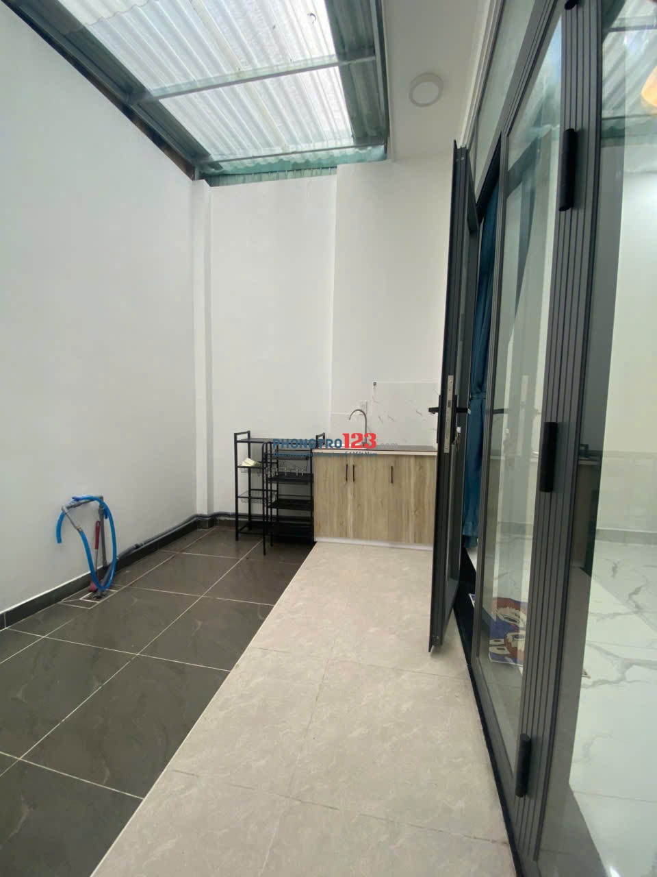 cho thuê phòng studio tách bếp nhà mới nhận thú cưng ra vào vân tay