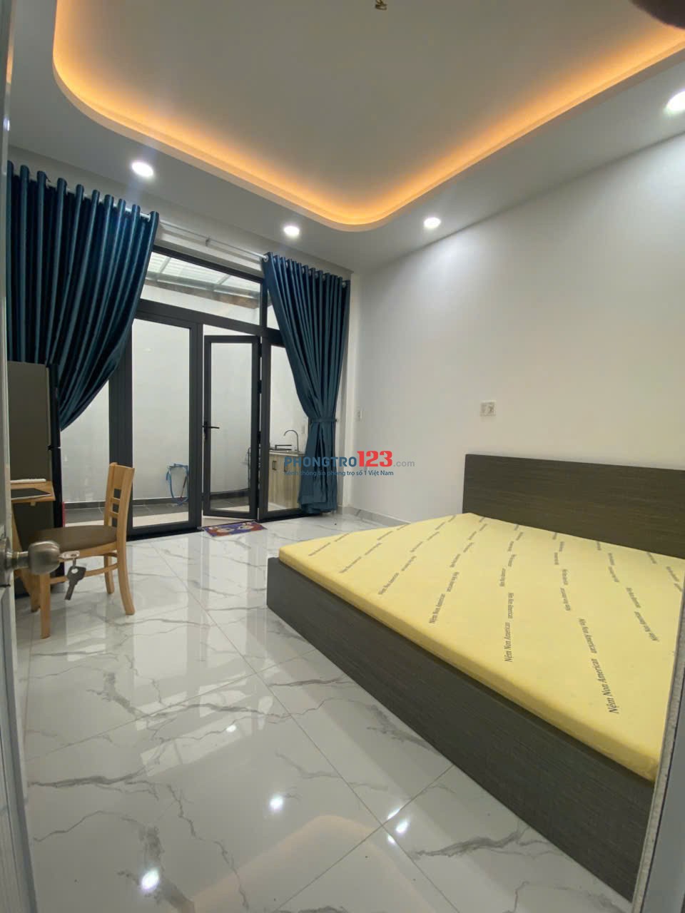 cho thuê phòng studio tách bếp nhà mới nhận thú cưng ra vào vân tay