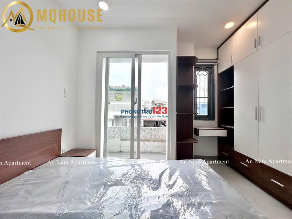 Cho Thuê Phòng Mới Ban công, tách bếp gần chợ Bà Chiểu, cầu Bông, giáp Q1, Bình Thạnh