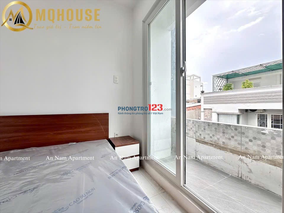 Cho Thuê Phòng Mới Ban công, tách bếp gần chợ Bà Chiểu, cầu Bông, giáp Q1, Bình Thạnh