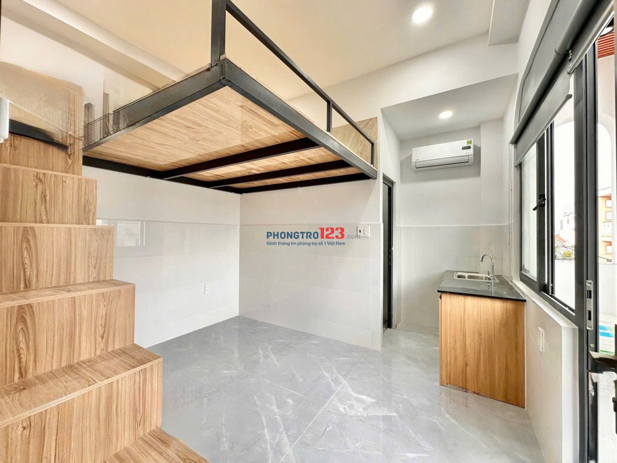 Căn hộ có gác full nội thất, ban công thoáng tại Trịnh Đình Thảo – phường Hòa Thạnh, Tân Phú