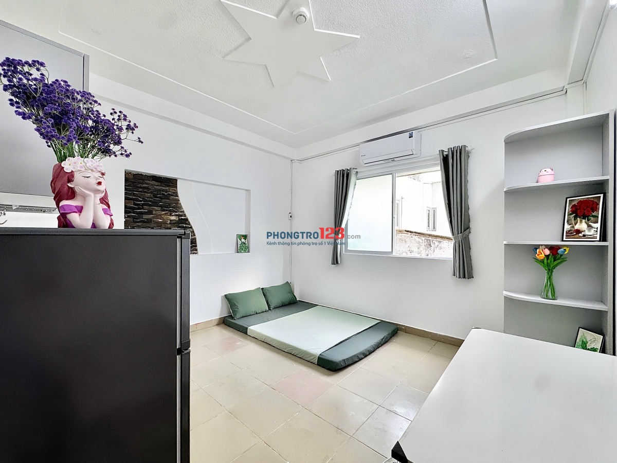 Cho Thuê Phòng Mới Khai Trương Ban công,cửa sổ lớn-Full nội thất gần chợ Bà Chiểu, Cầu Bông giáp Q1