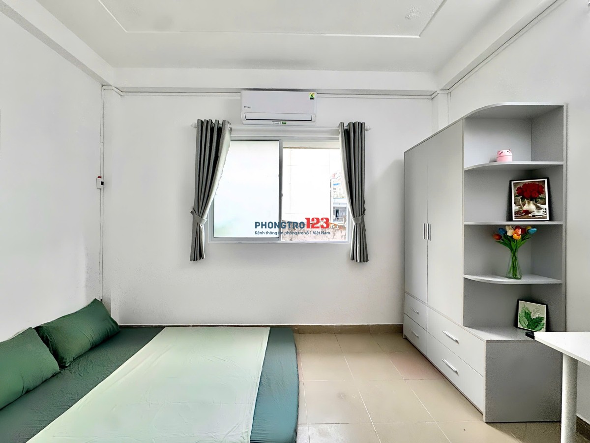 Cho Thuê Phòng Mới Khai Trương Ban công,cửa sổ lớn-Full nội thất gần chợ Bà Chiểu, Cầu Bông giáp Q1