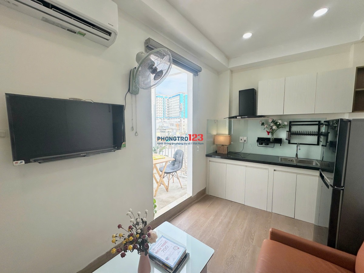 Cho thuê phòng trọ có ban công 35m² Quận Bình Thạnh gần chợ Bà Chiểu, gần Phú Nhuận, Q1, Q3