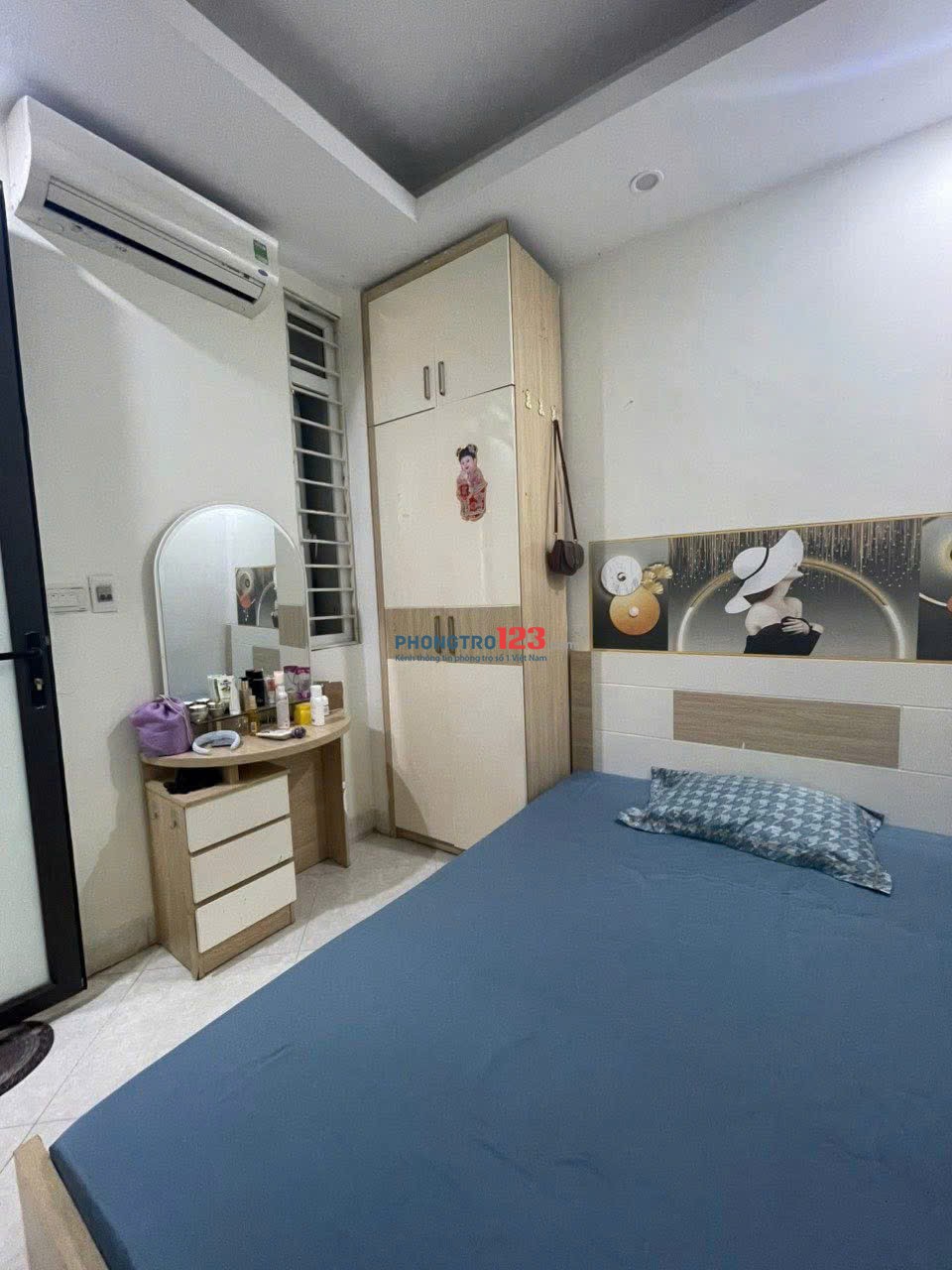 C/c Trương Định, P. Võ Thị Sáu, Q3, 73m2, 2PN, Lầu 2, 9tr/tháng.