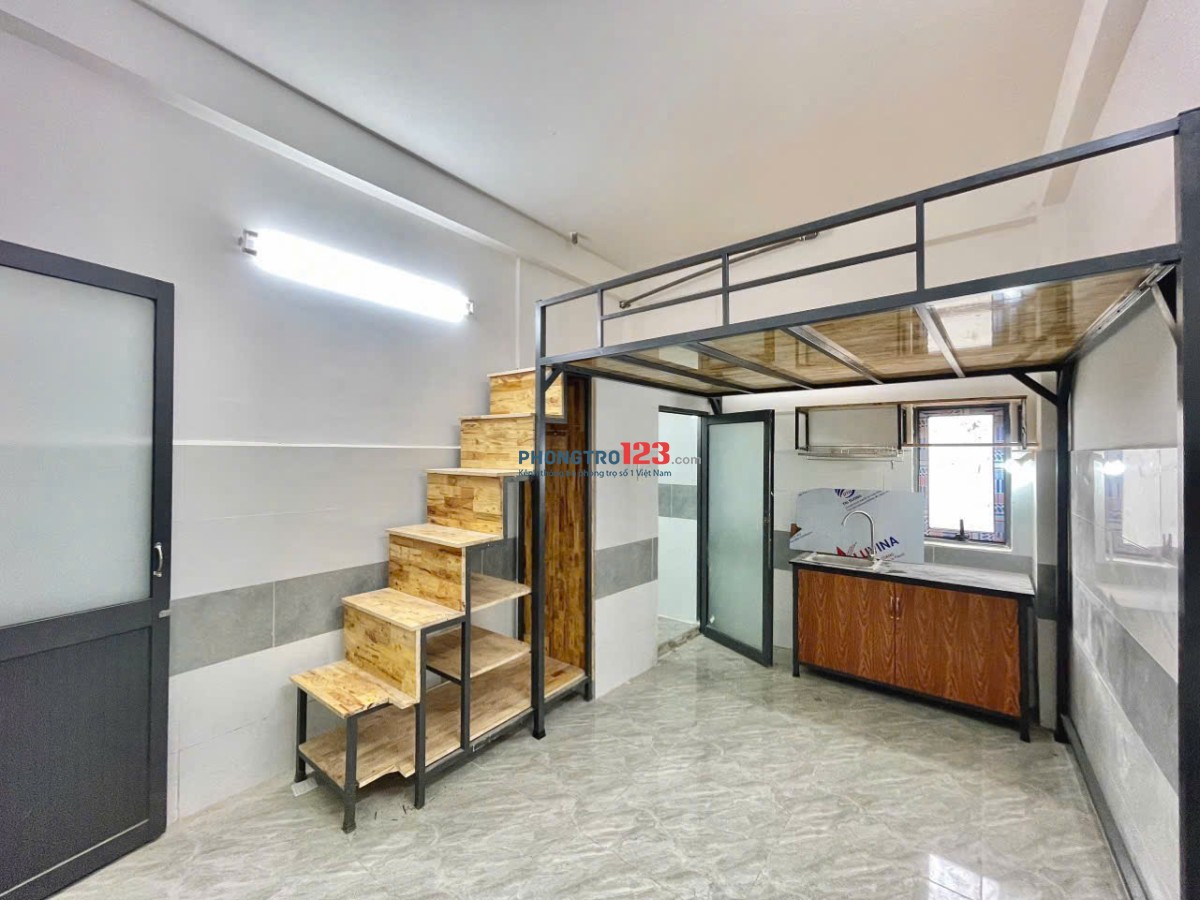 CHO THUÊ PHÒNG GÁC CỬA SỔ 25M2 SẴN MÁY LẠNH