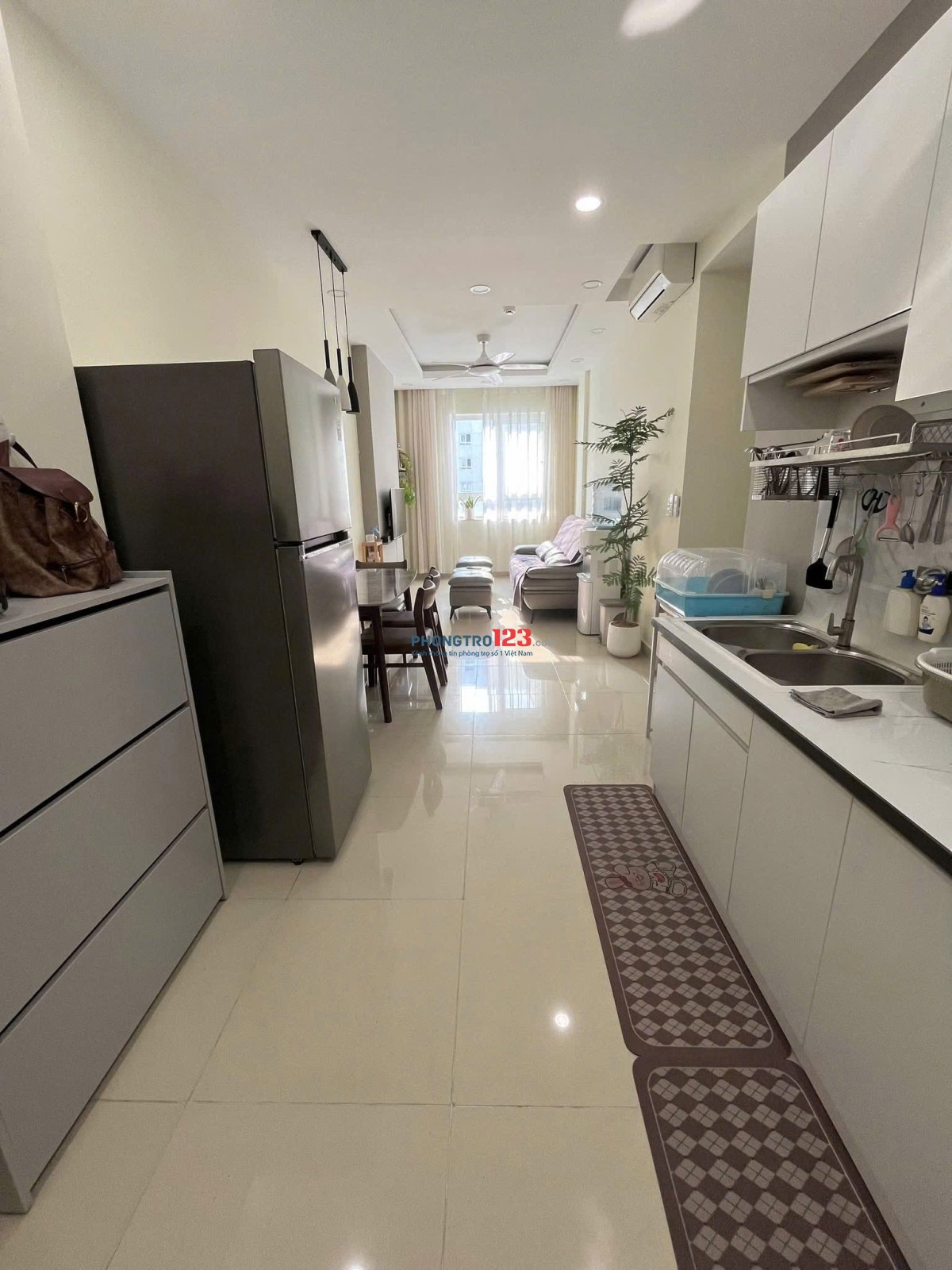 Chung cư Thái An 2, Nguyễn Văn Quá, Q12: 70m2, 2p ngủ, 2wc, full NT, 8tr5/th